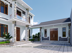 nhà ở hiện đại đơn giản 2 tầng S=100m2